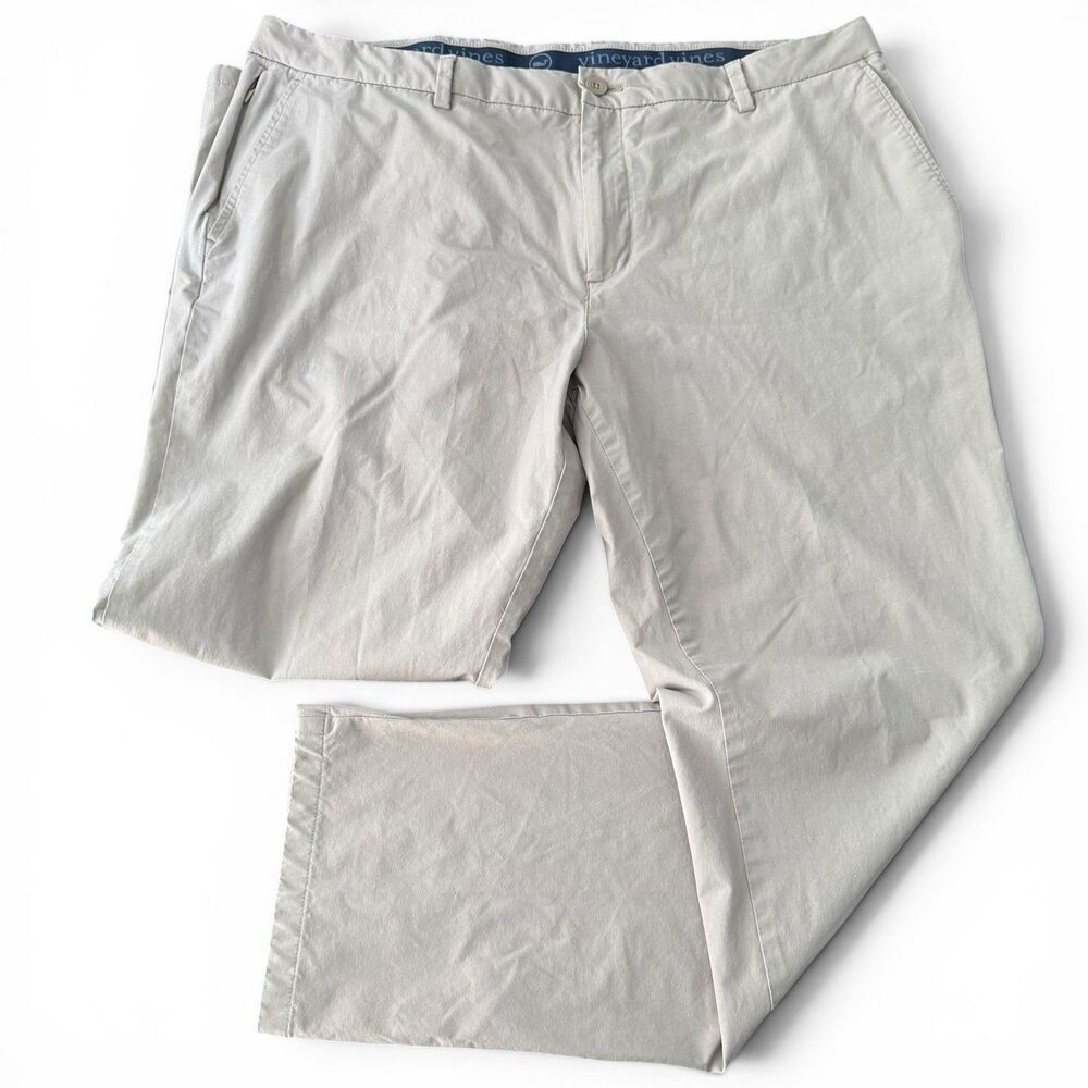 Vineyard Vines‎ OTG Pants Mens 40x32 Beige On The Go Pant Performance Golf Flex